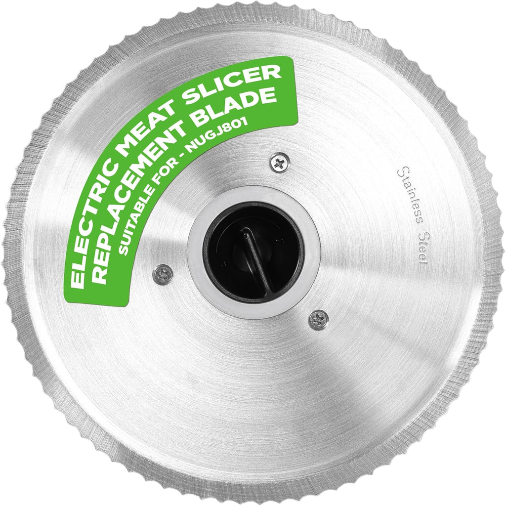 Stainless Steel Meat Slicer Blade | Electric Home Meat Slicer Blade Replacement for NUGJ801 | Precision-Cut Serrated
