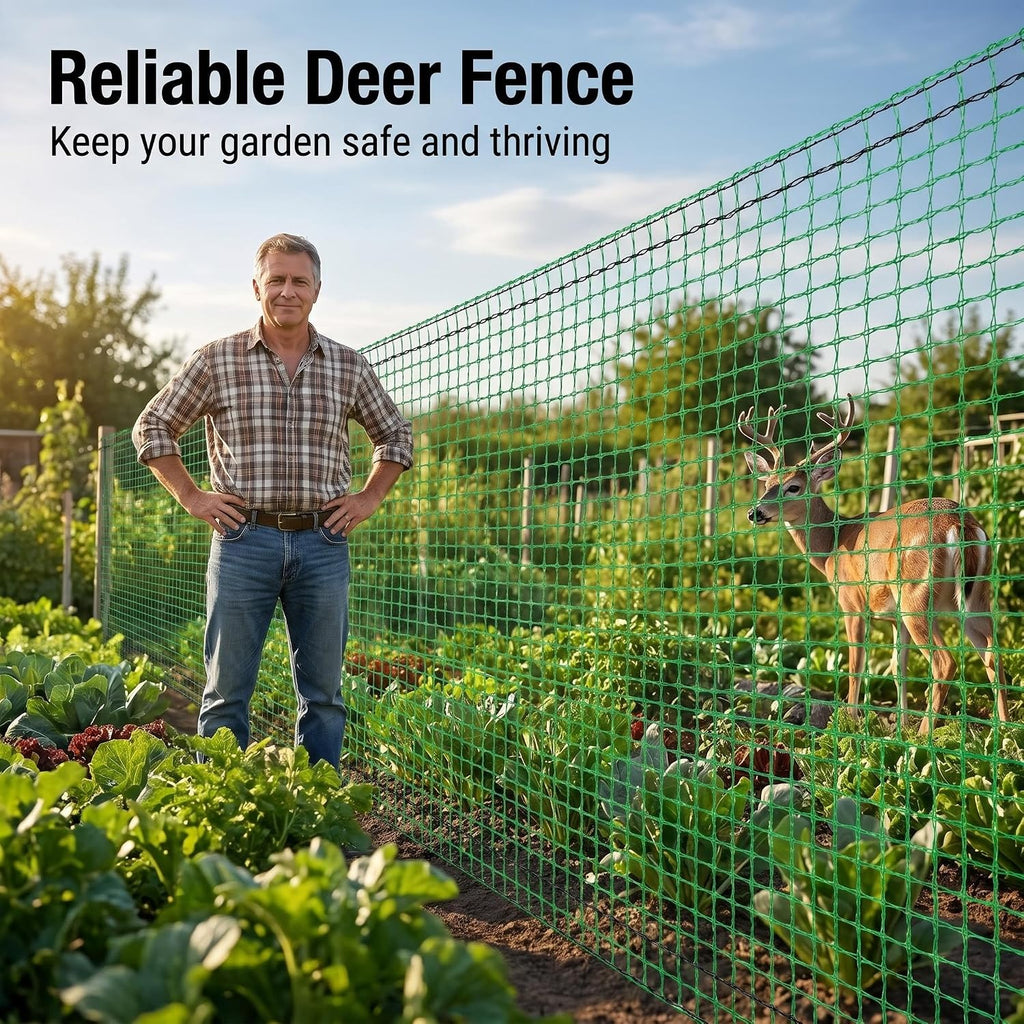 Plastic Garden Fence 4x100 FT,0.4" Mesh Deer Fence Roll