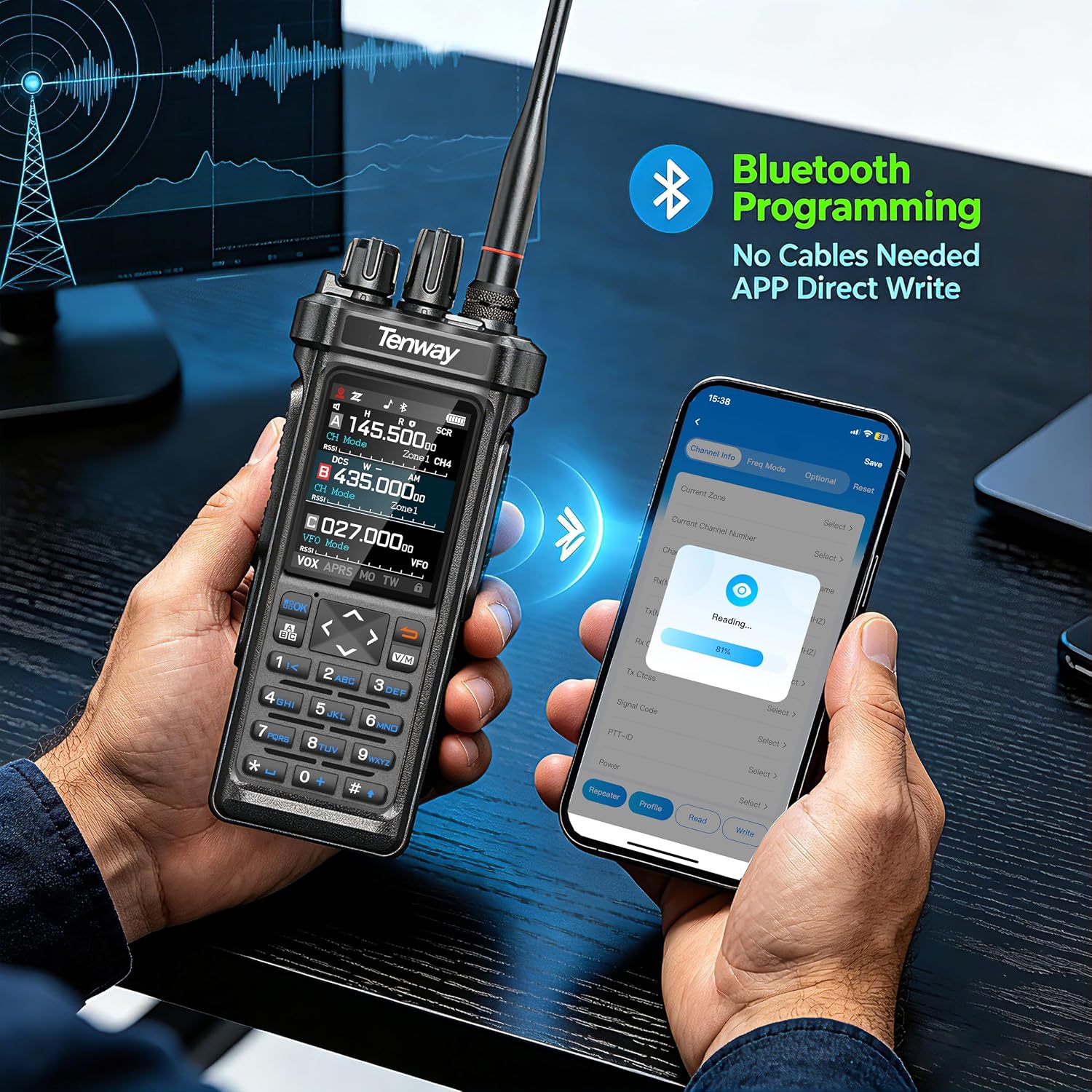 TP-900 Pro 10W Handheld Ham Radio with GPS, APRS, NOAA Two Way Radio | Long Range Walkie Talkie with AM/FM/SW/MW/LW