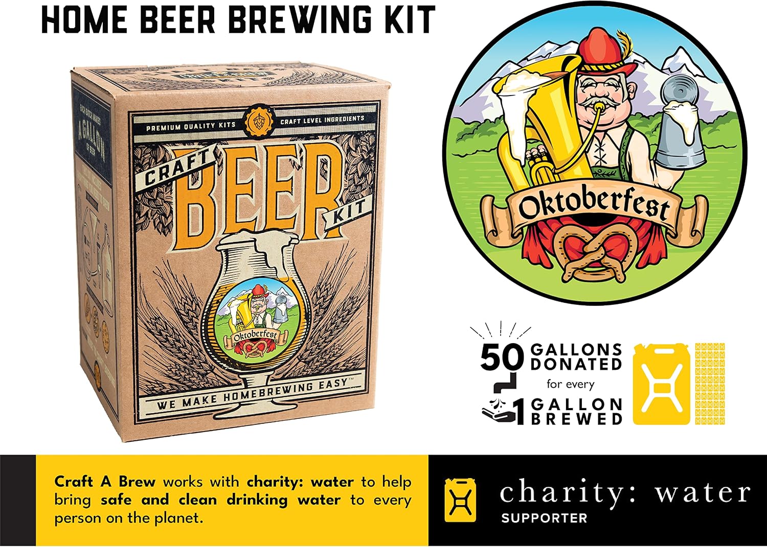 Oktoberfest Ale - Beer Making Kit - Make Your Own Craft Beer - Complete Equipment and Supplies - Starter Home Brewing