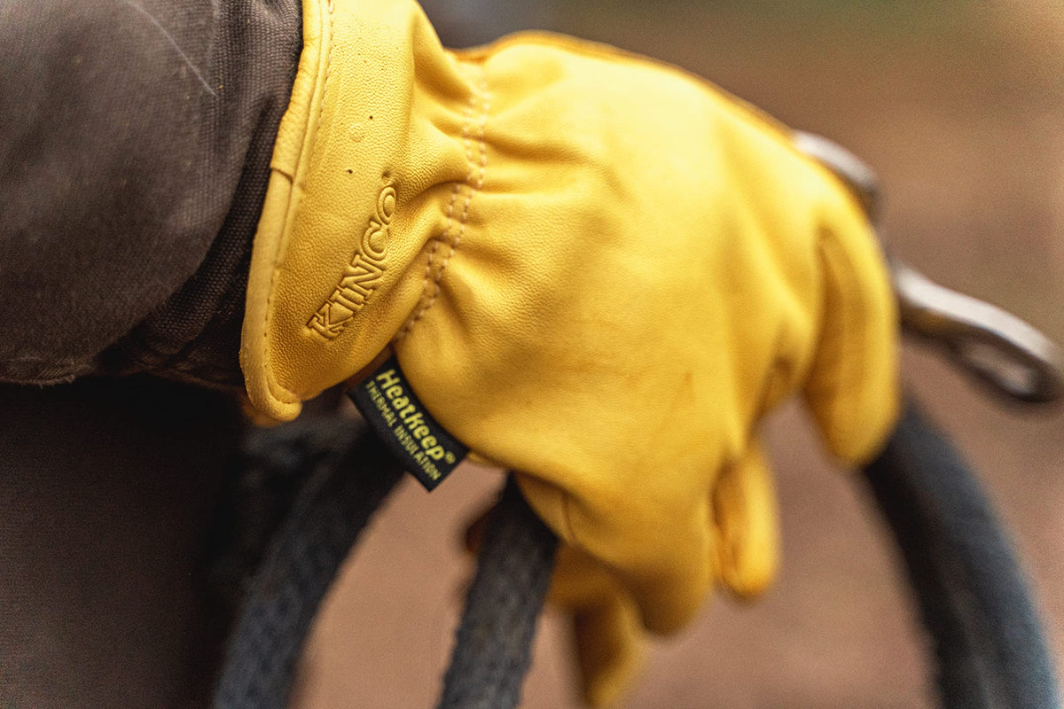 90-2-S, Soft Golden Grain Deerskin Leather Work Glove (Small)
