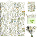 50 Sheets Vintage Wildflower Tissue Paper - 20x28 Inch Wild Floral Art Tissue Spring Wrapping Paper with Delicate