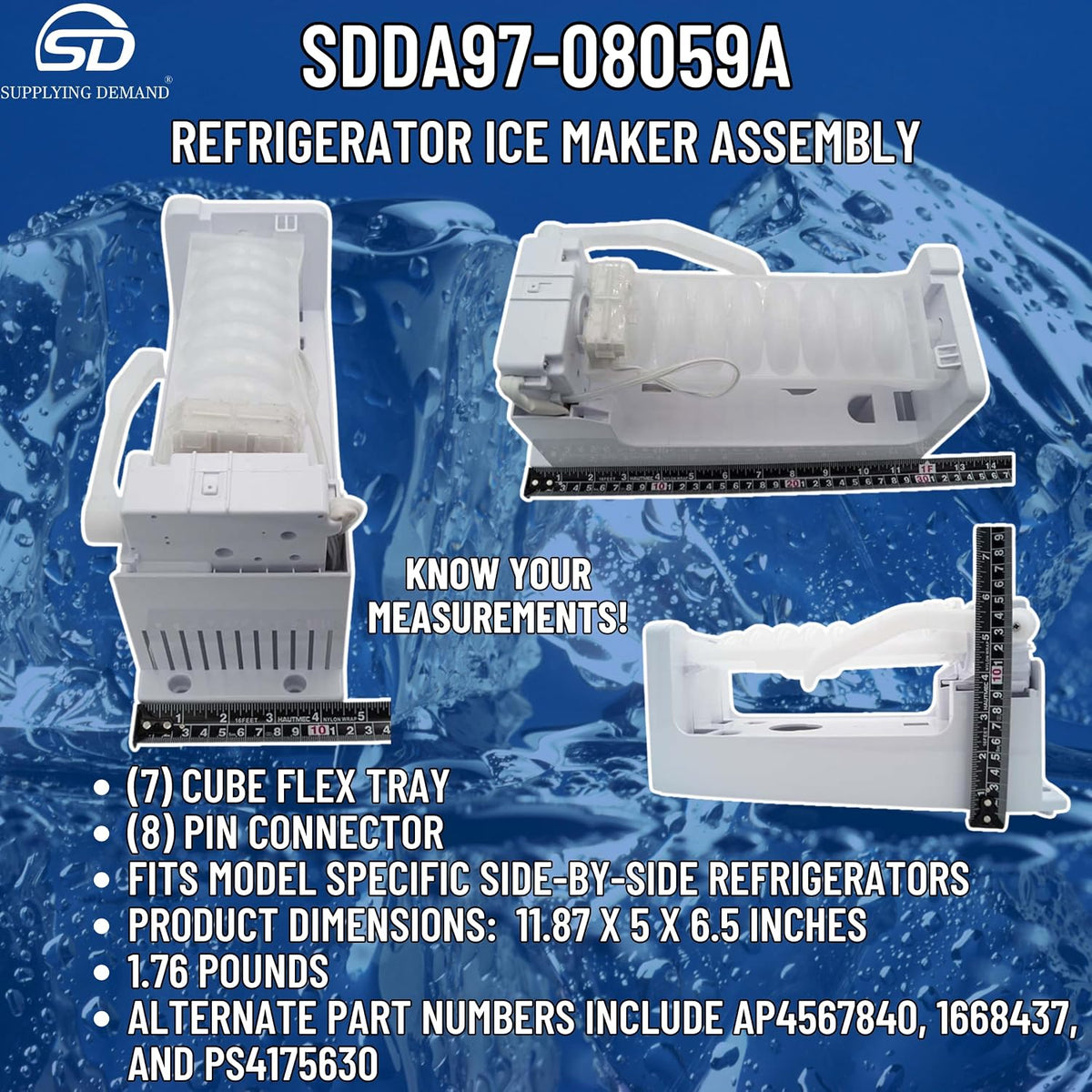 Supplying Demand DA97-08059A Refrigerator Ice Maker Assembly Replacement Model Specific Not Universal