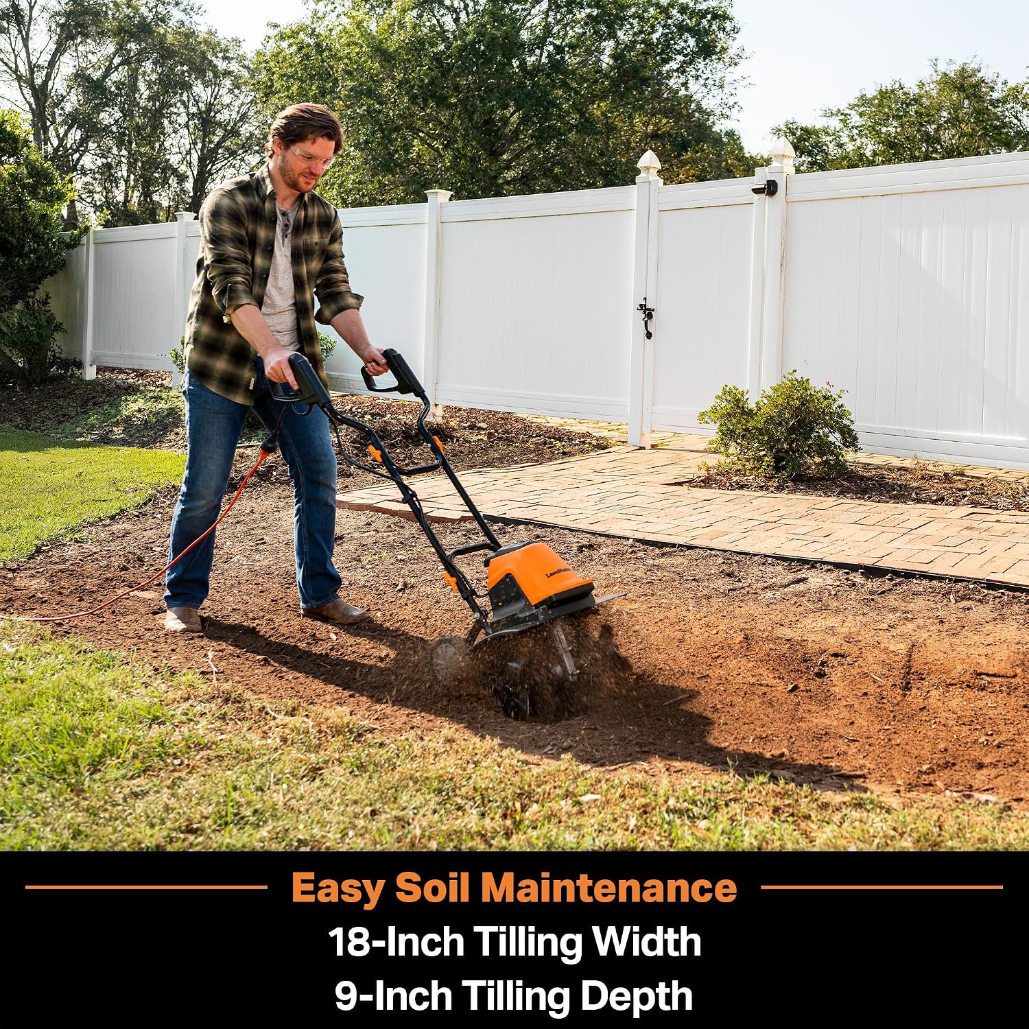 13.5 Amp 18” Electric Tiller – TE1318M