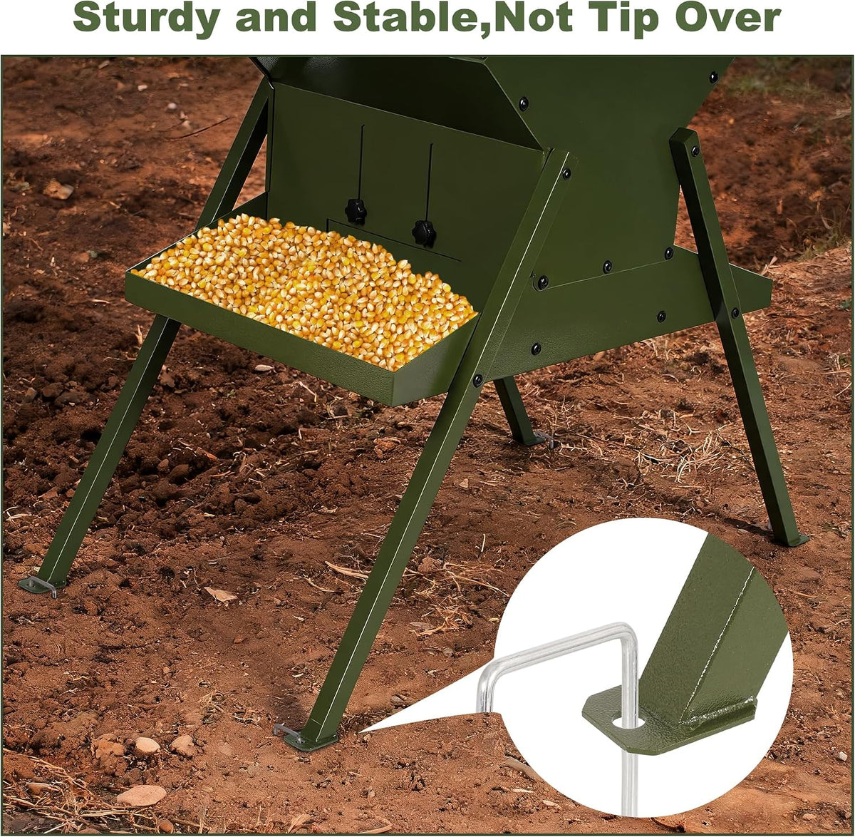 Deer Feeder,150LB Large Metal Gravity Feeder,Hunting Game Feeder