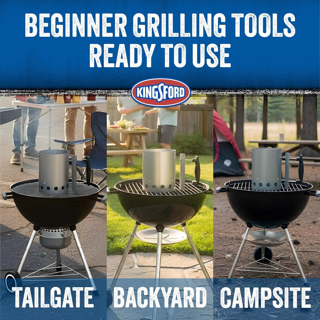 Compact Charcoal Chimney Starter for Grills and BBQs