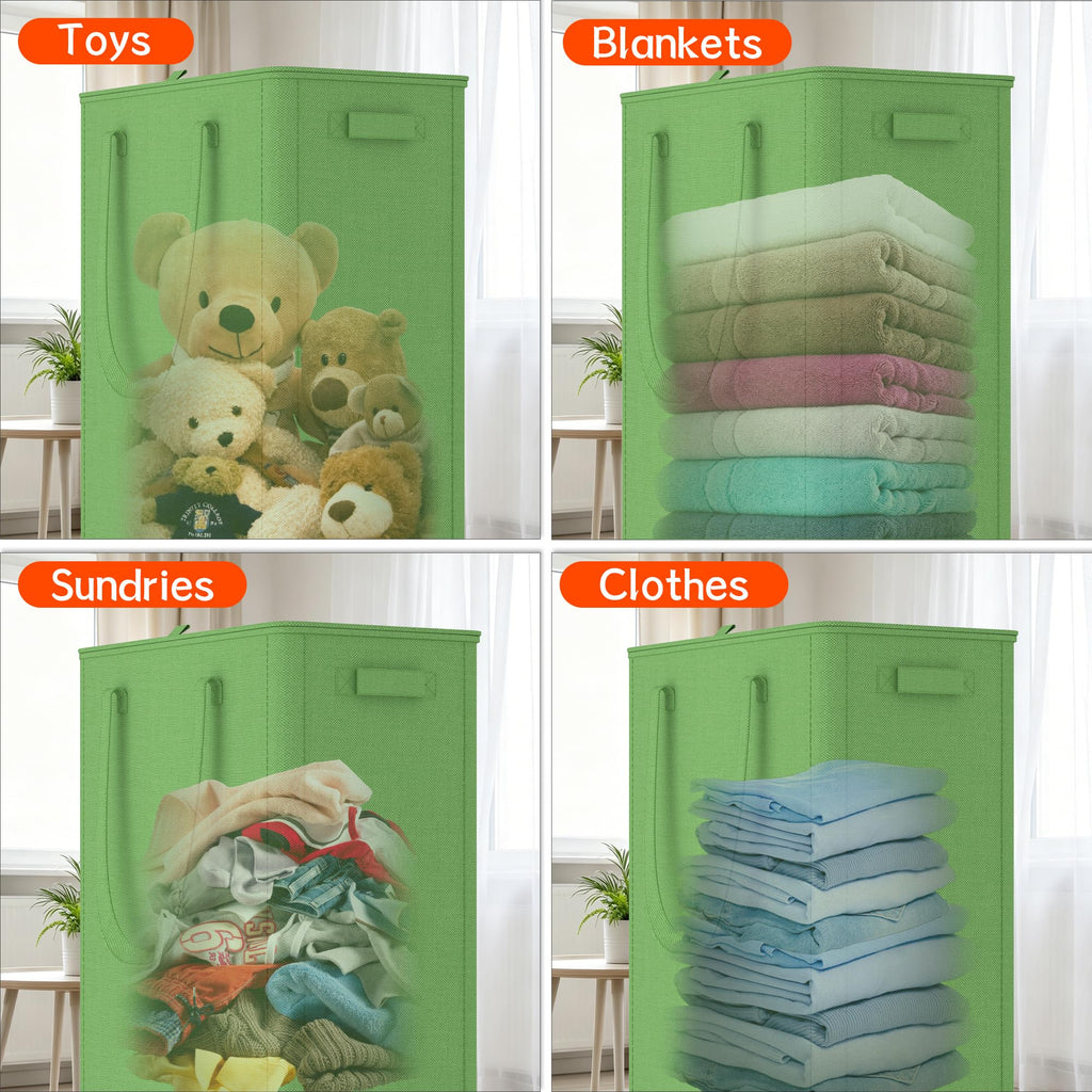 Slim Laundry Hamper with Wheels,20 Gal (75L) Rolling Laundry Basket with lid and wheels Clothes Hamper Foldable Tall