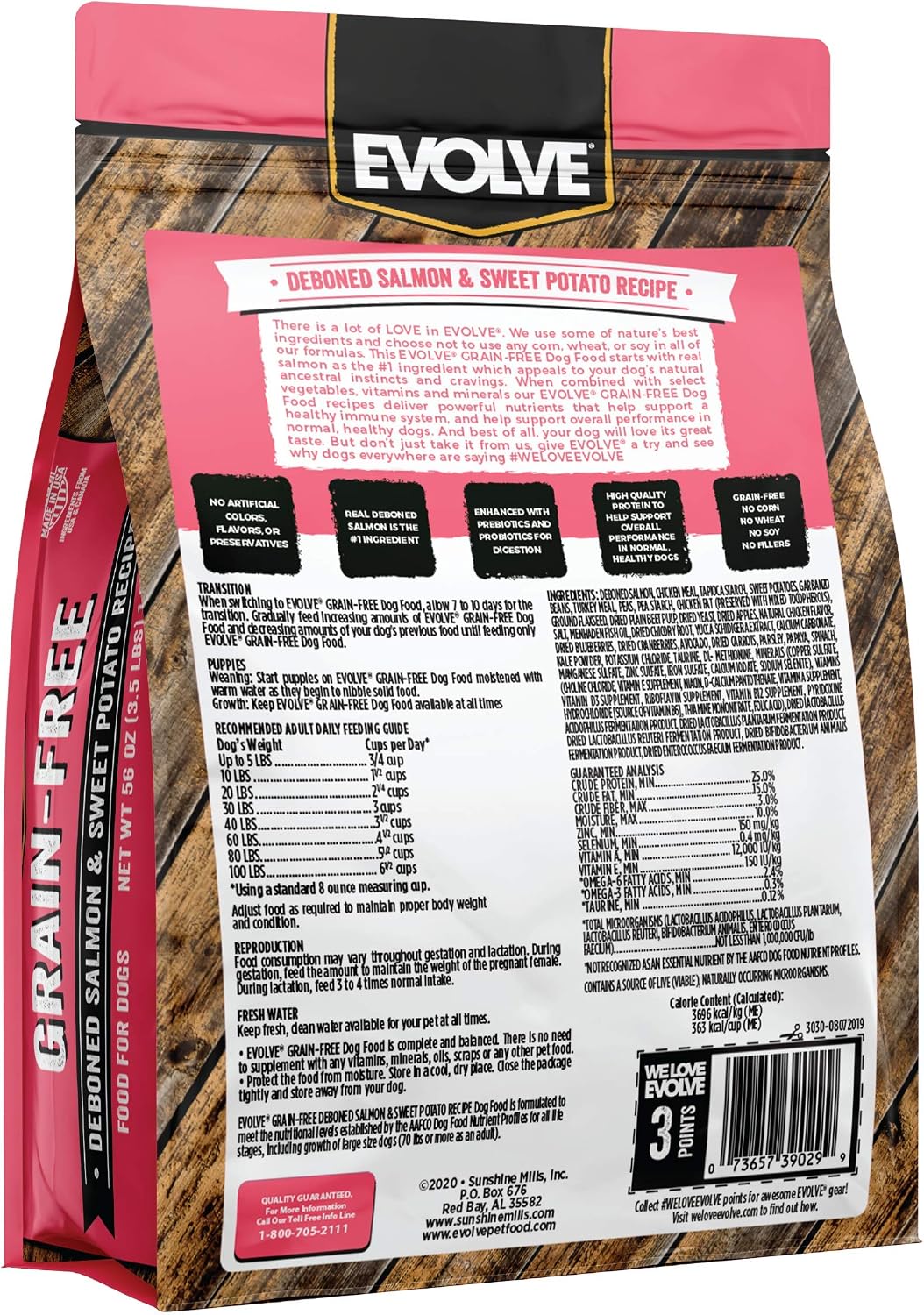 Grain Free Deboned Salmon & Sweet Potato Recipe Dog Food, 3.5 lb.