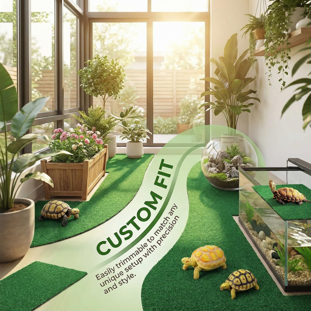 Turtle Basking Platform Artificial Grass Anti-Slip Turf Mat