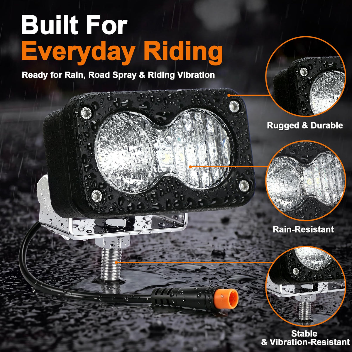Ebike Headlight 3 Pin Compatible with Baja Light for Ebike