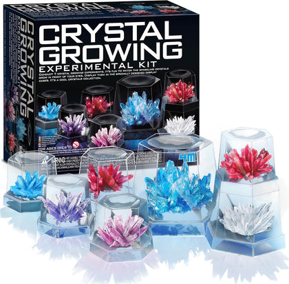 7 Crystal Growing Science Experimental Kit with Display Cases - Easy DIY STEM Toy Lab Experiment Specimens