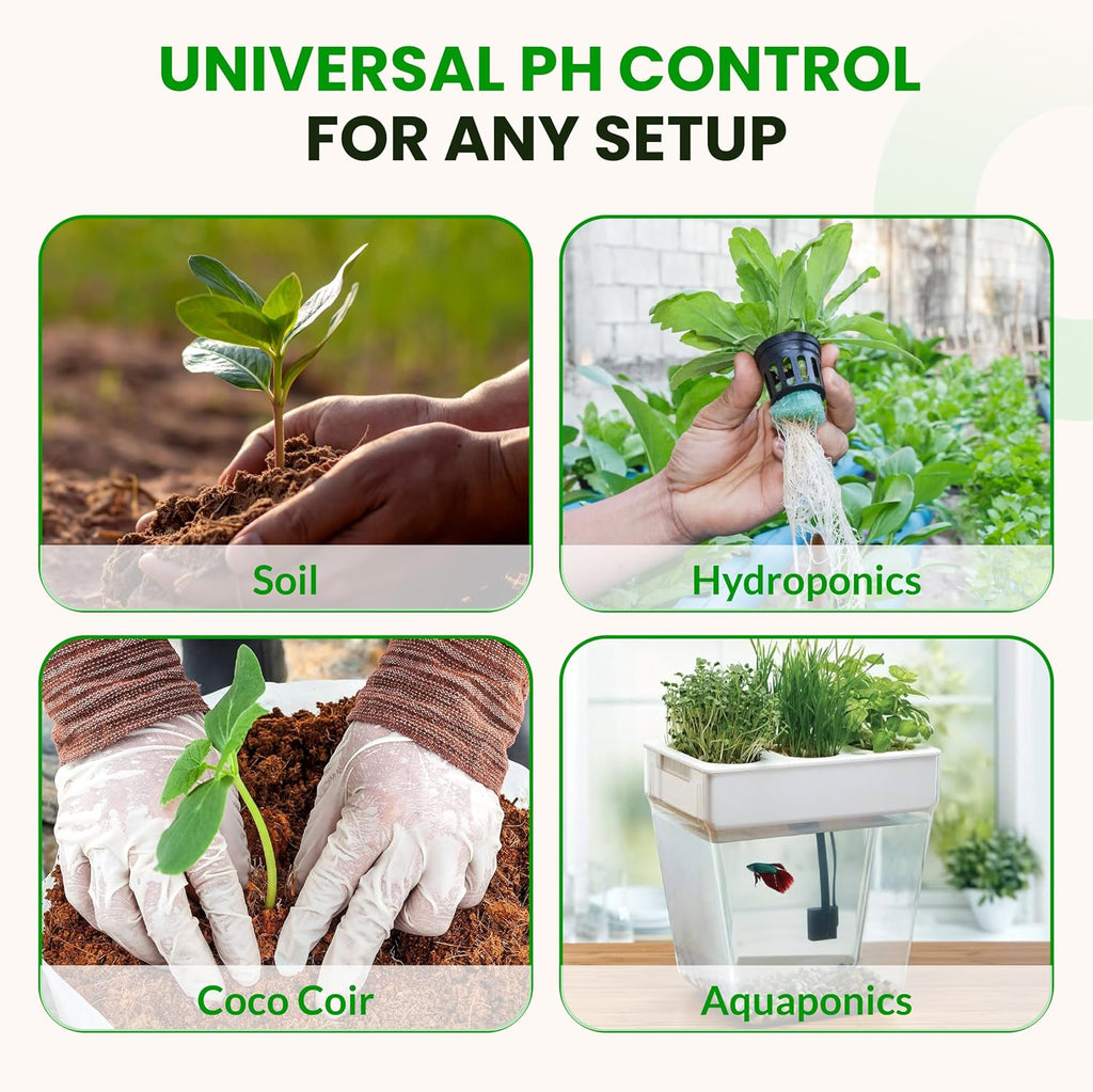pH Up and pH Down Control Kit | Liquid Nutrient Solution Balancer for Plants | for Soil, Hydroponic, Coco, and DWC