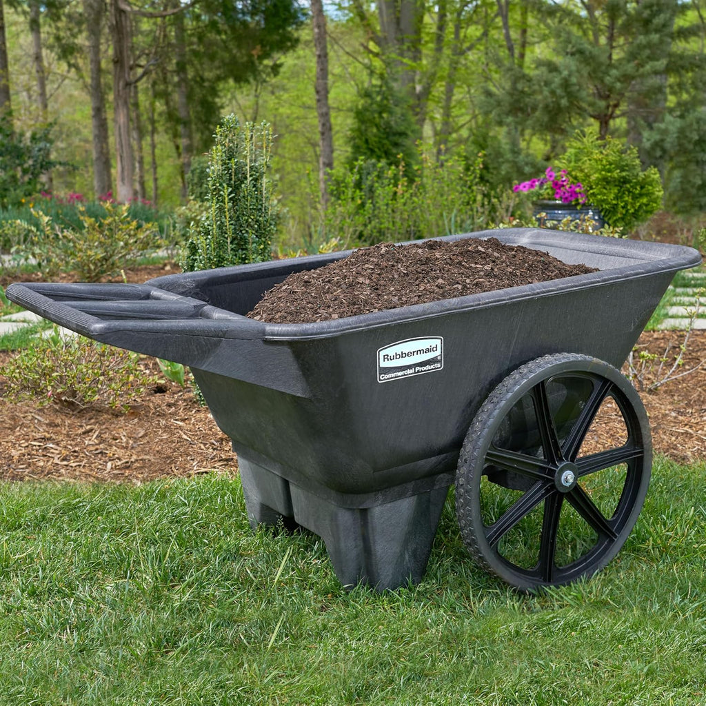 8.75 Cubic Foot, All-Weather, Big-Wheel Cart/Yard Cart/Lawn Cart/Wheelbarrow, Yardwork/Landscaping/DIY Projects