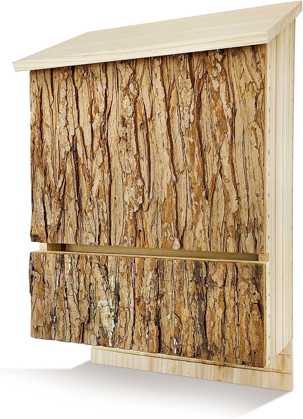 Bat Houses for Outdoors for Tree, Real Bark, 3 Chamber