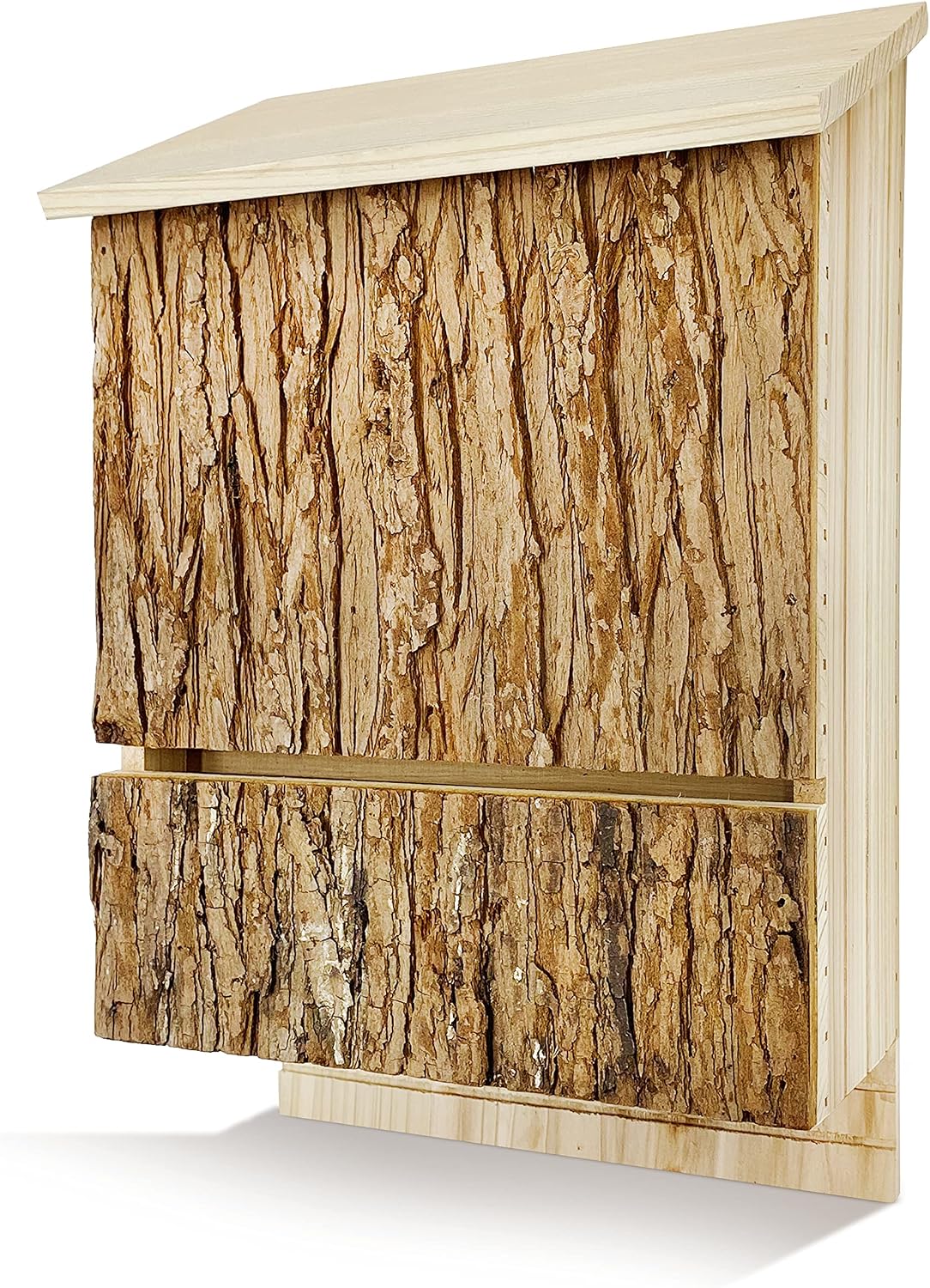 Bat Houses for Outdoors for Tree, Real Bark, 3 Chamber