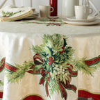 Christmas Ribbons Tablecloth (70" Round)