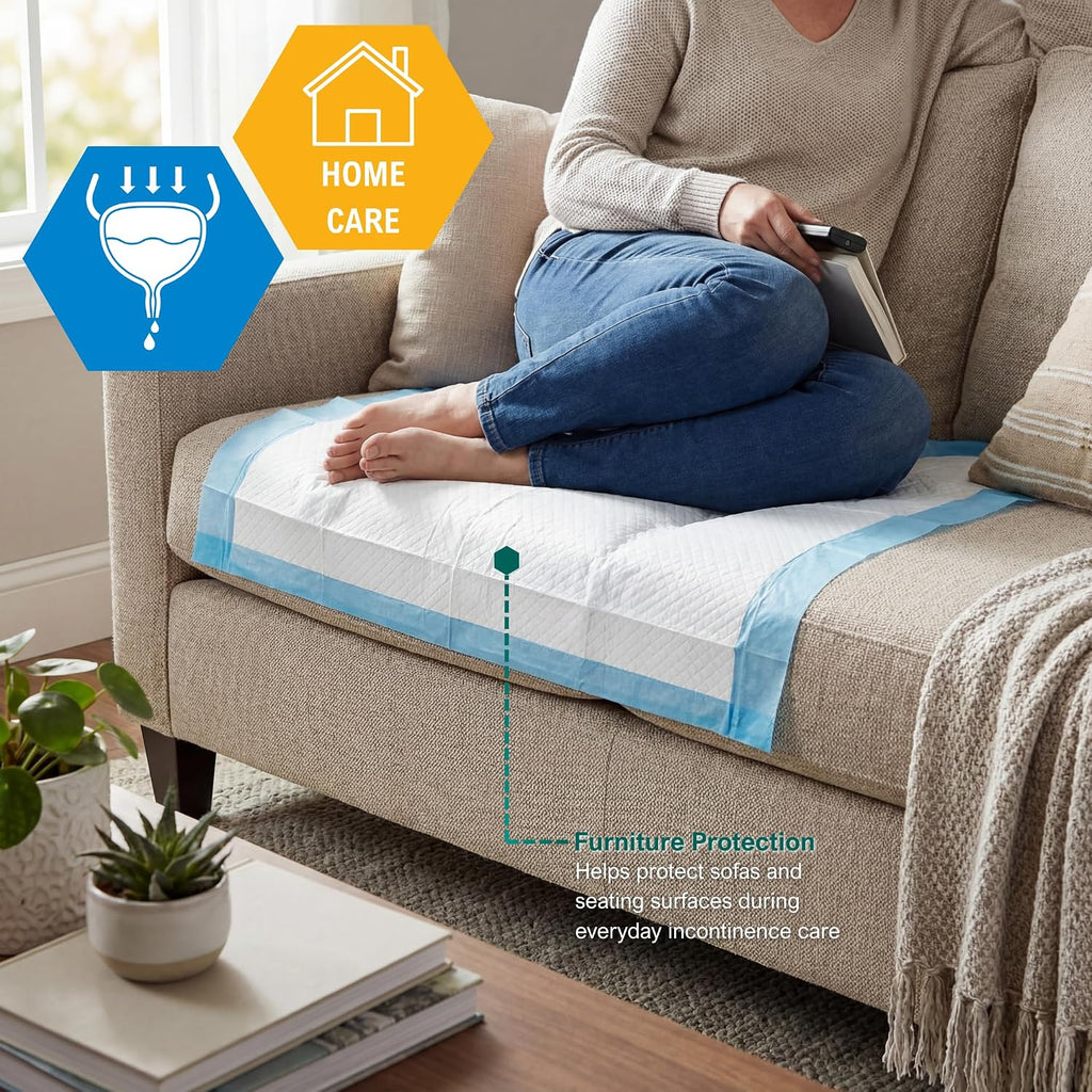 Disposable Underpads 23x36 in,Super Absorbent,Incontinence,25 Ct