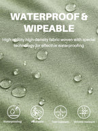 Textured Linen Rectangle Table Cloth, Sage Green, 52 x 70 Inch