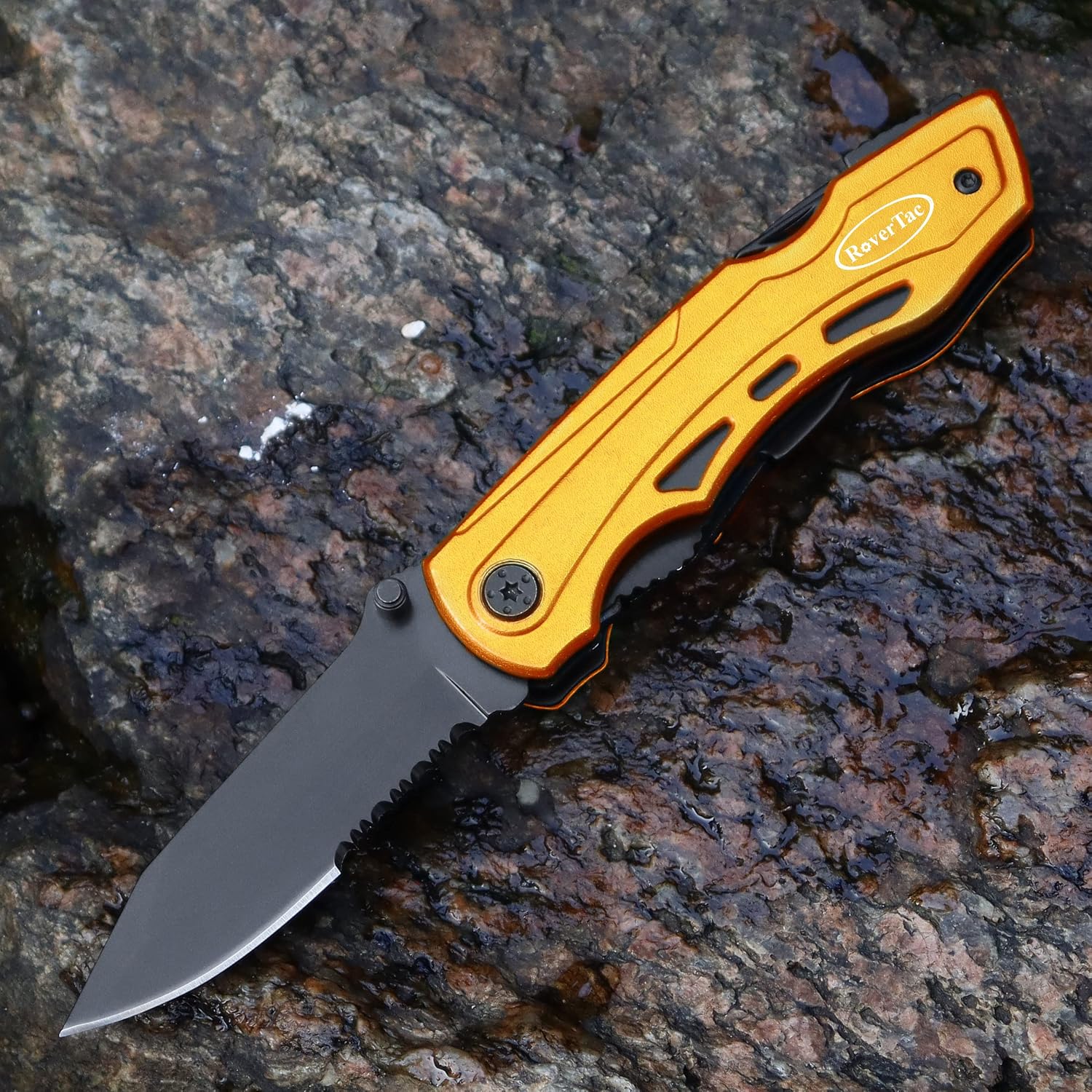 15-in-1 Pocket Multitool Knife - Folding Knife with Pliers, Bottle & Can Opener, Phillips Screwdriver + 9 Bits, Nylon