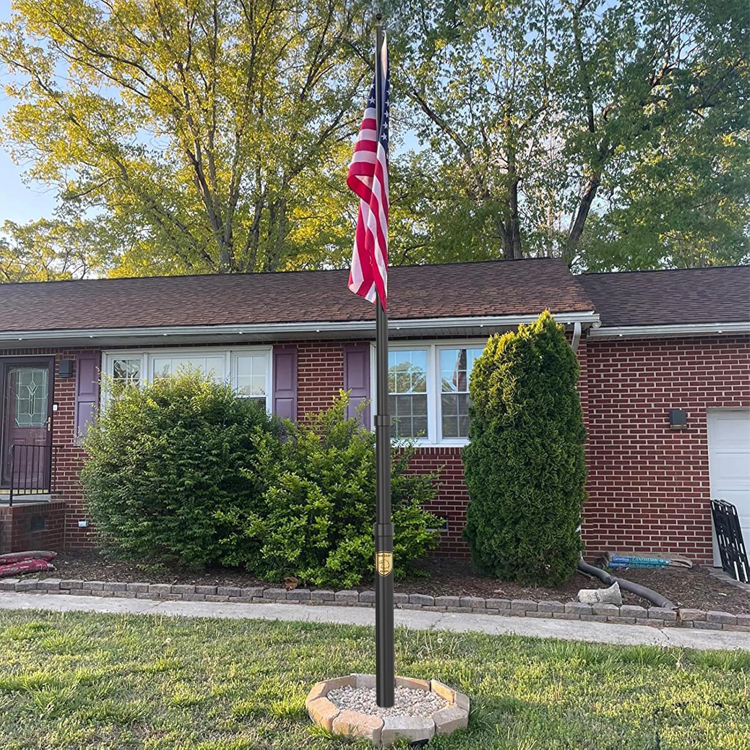 20 FT Heavy Duty Telescoping Flag Pole, 120MPH Wind Test 9 Gauge | 45K PSI & 95 HBW Hard Aerospace Aluminum Flagpole
