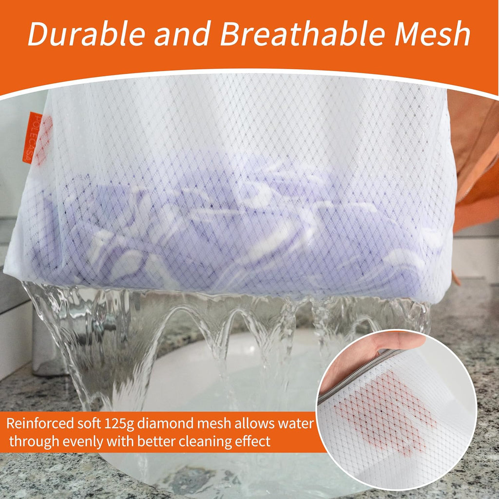 Diamond Mesh Laundry Bags 2 Pack (XX-Large, 24x24”) | Heavy Duty Mesh, Durable Zipper