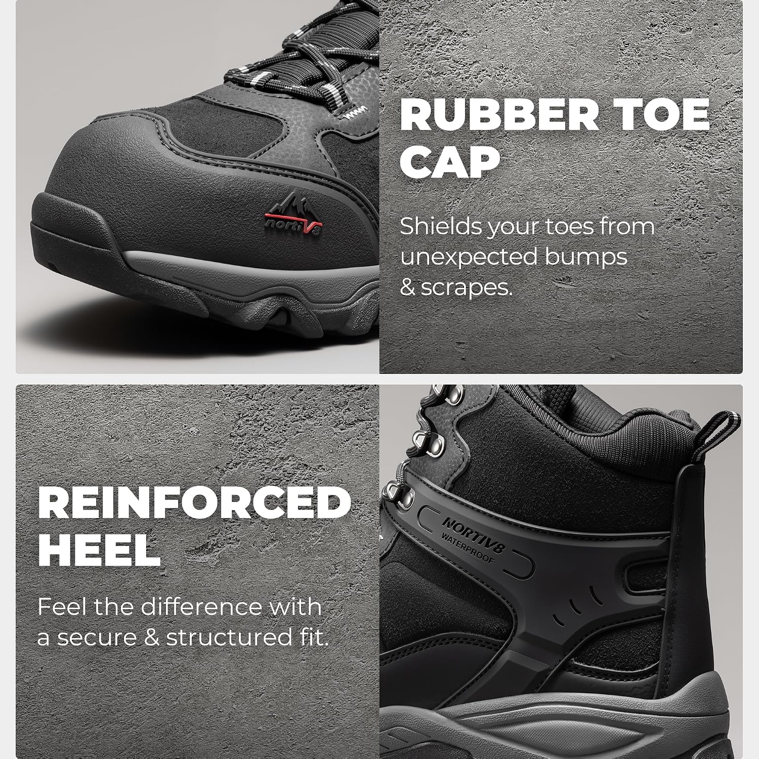 Men's Waterproof Steel Toe Work Boots | Slip Resistant ASTM-certified Safety Toe Boots for Men for