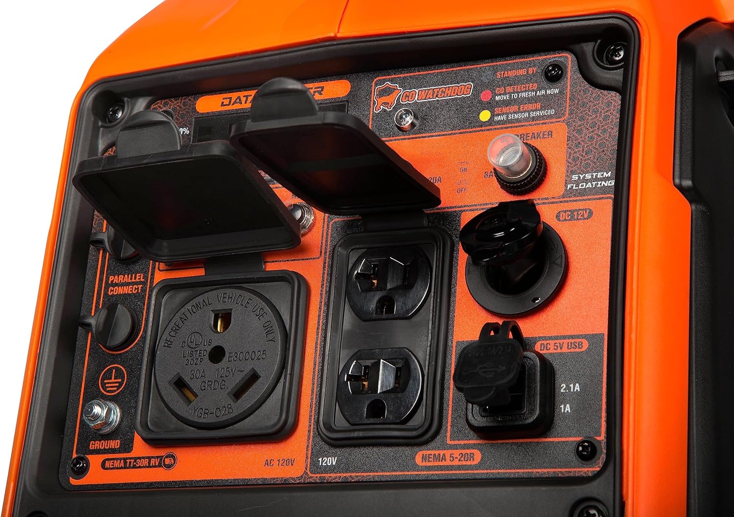 Quiet and Lightweight 3600-Watt Dual Fuel RV-Ready Portable Inverter Generator with Fuel Shut Off and CO Watchdog