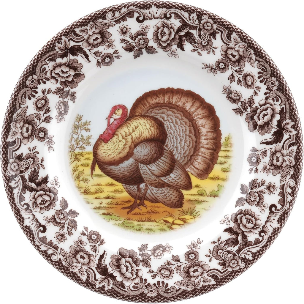 – Woodland – Turkey Salad Plate - Brown/White