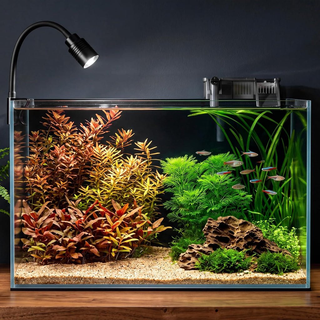 10 Gallon Small Fish Tank Glass Aquarium Complete Kit for Betta Fish