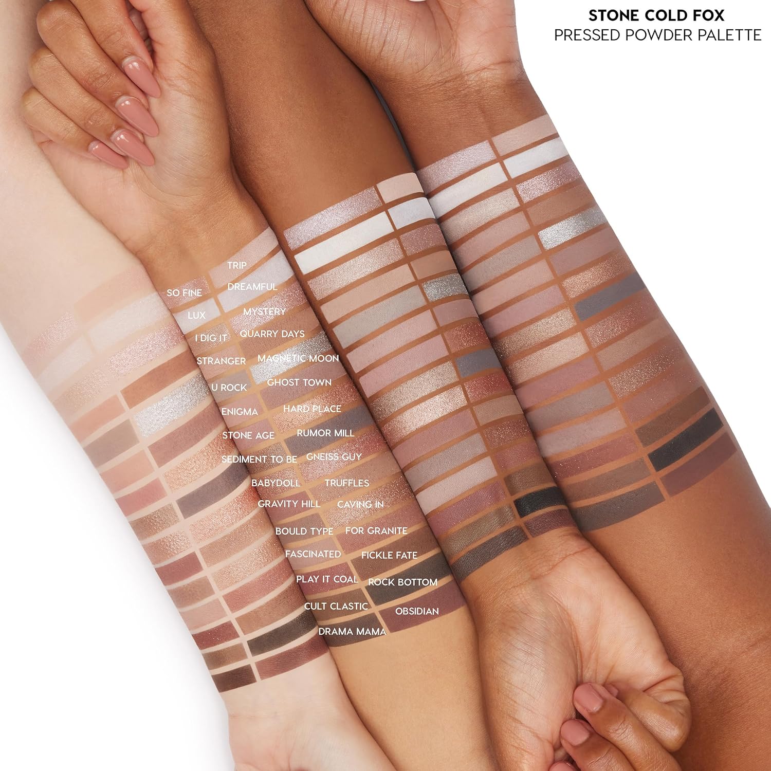 Stone Cold Fox Eyeshadow Palette - 30 Pan Cool Tone Eye Makeup Palette with Matte & Metallic Finishes - High-Pigment
