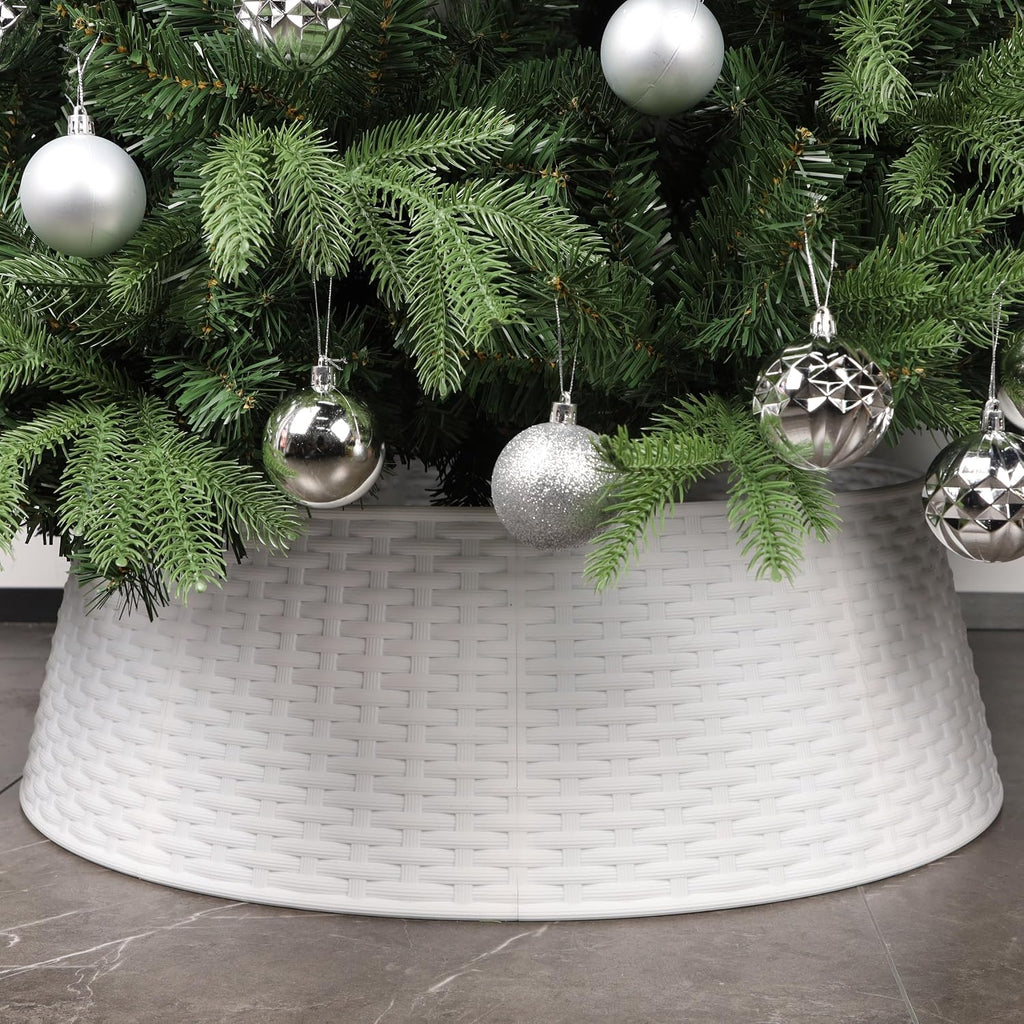 Christmas Tree Ring, 28.5" Plastic Christmas Tree Collar, Christmas Tree Skirt for Artificial Christmas Trees