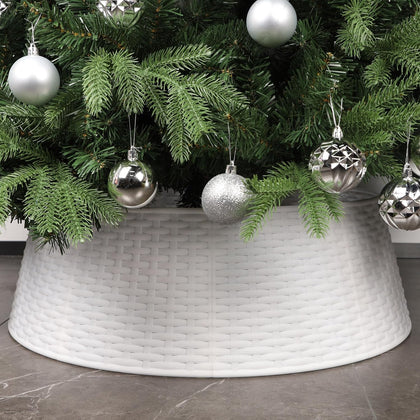 Christmas Tree Ring, 28.5" Plastic Christmas Tree Collar, Christmas Tree Skirt for Artificial Christmas Trees