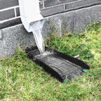 Rain-Gutter Downspout Splash Block, 4 Pack, Black