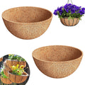2 Pack 18 Inch Round Coco Liners Replacement, 100% Natural Coconut Coir Liners for Hanging Baskets, Garden Flower