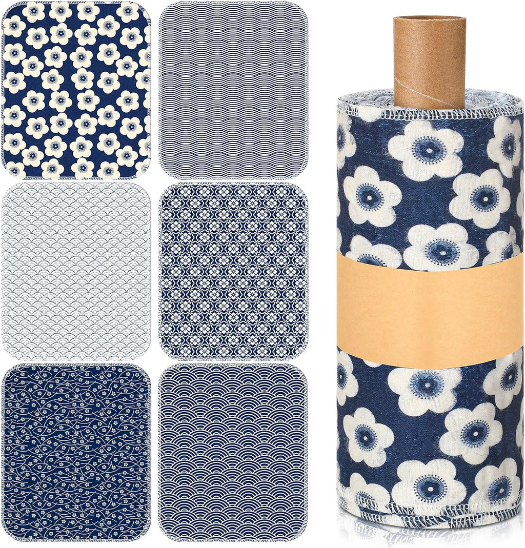 30 Pcs Reusable Paper Towel for Kitchen, Geometric Style