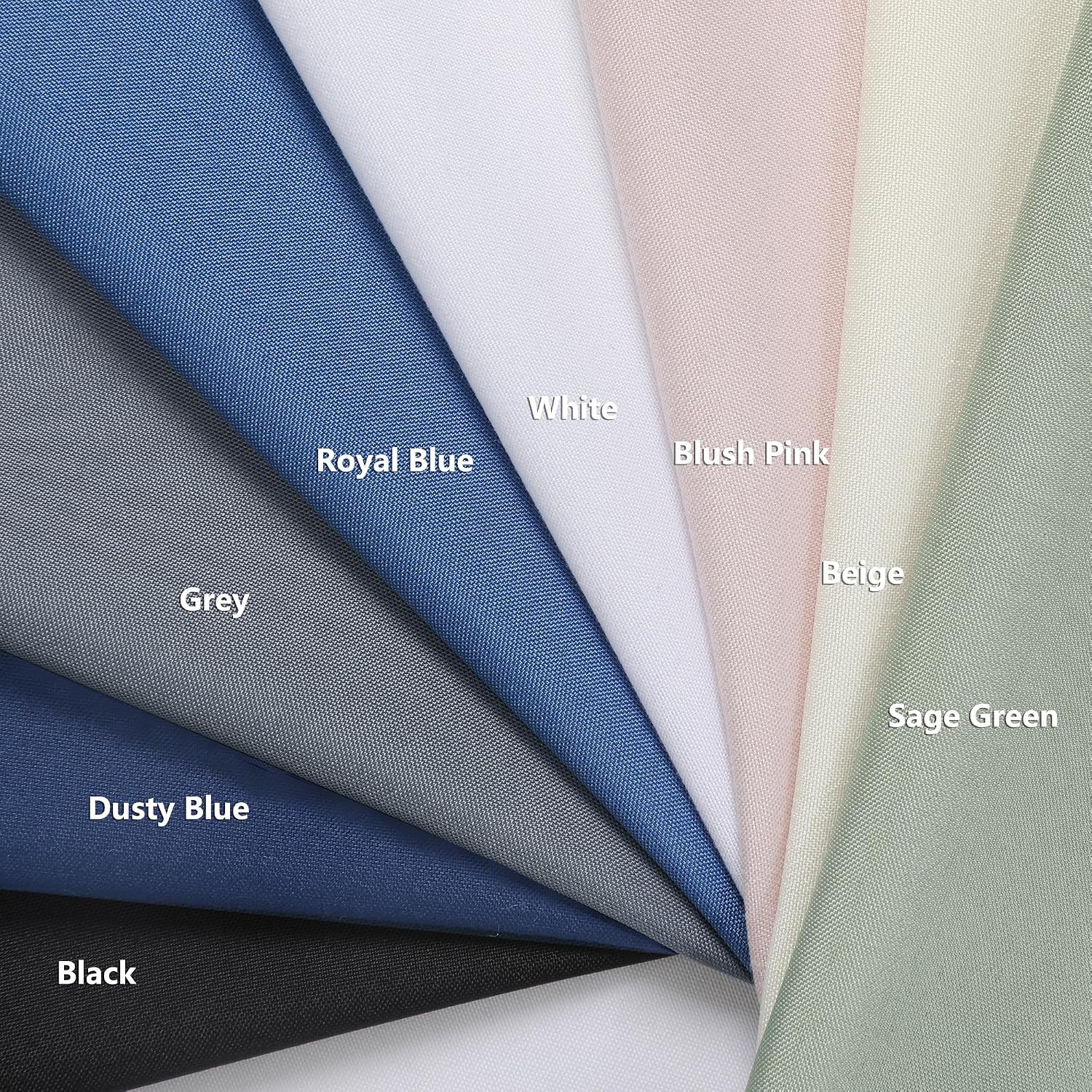Zora Solid Black Shower Curtain for Bathroom, Fabric Shower Curtain- Soft Cloth & Hotel Spa Quality, Water Repellent