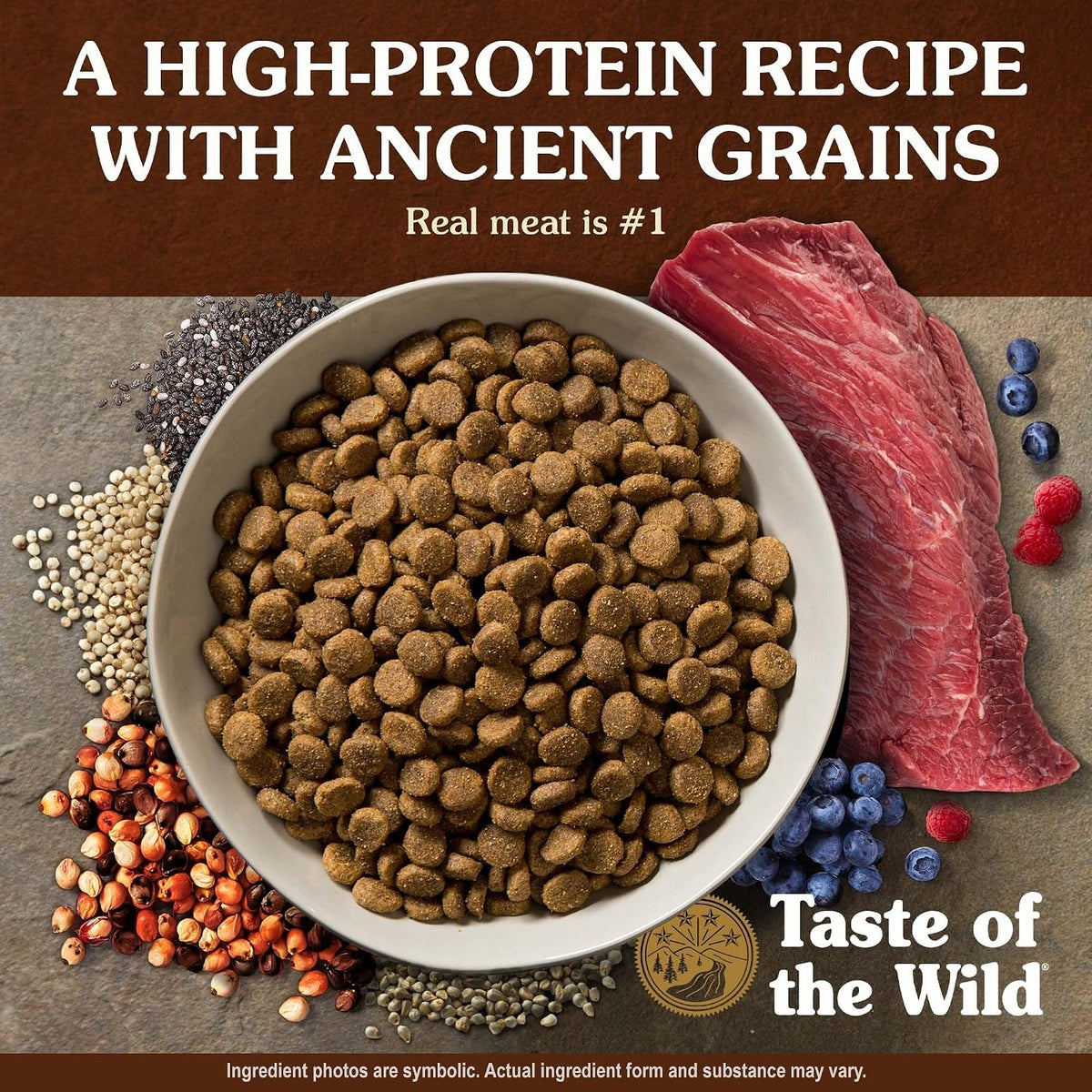 Ancient Prairie Dry Dog Food, Roasted Bison, 28lb