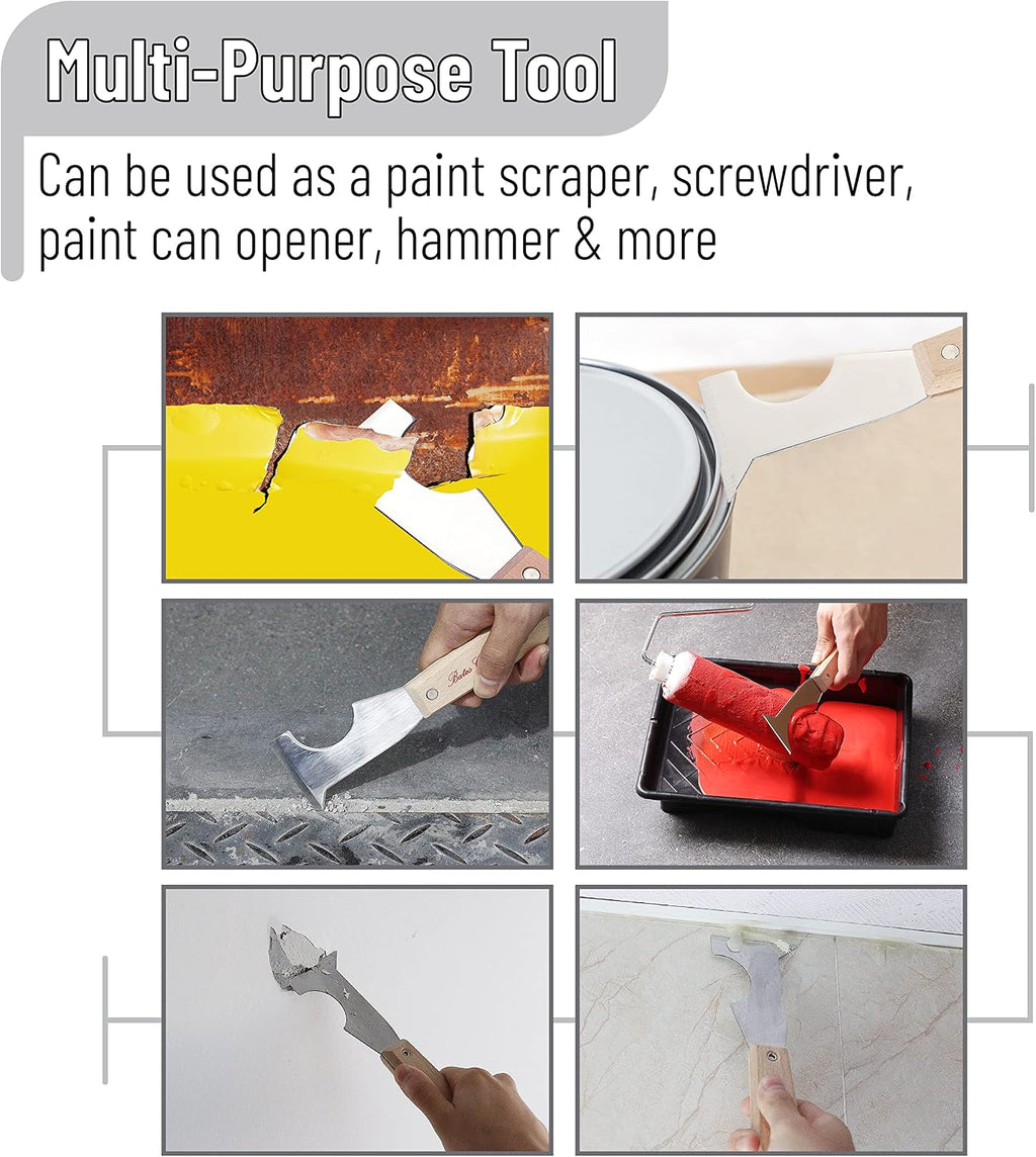 Bates- Paint Scraper, Taping knife, Pack of 2 Putty Knife Scraper, Scraper, 5 in 1 tools, Spackle Knife, Caulk
