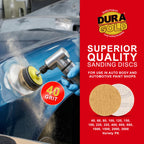 Dura-Gold - Premium - 40 Grit 3" Gold Hook & Loop Sanding Discs for DA