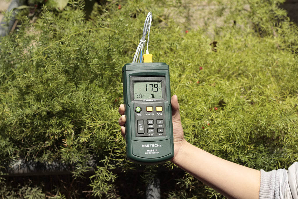 Mastech MS6514 Dual Channel Digital Thermometer Temperature Logger Tester USB Interface 1000 Data