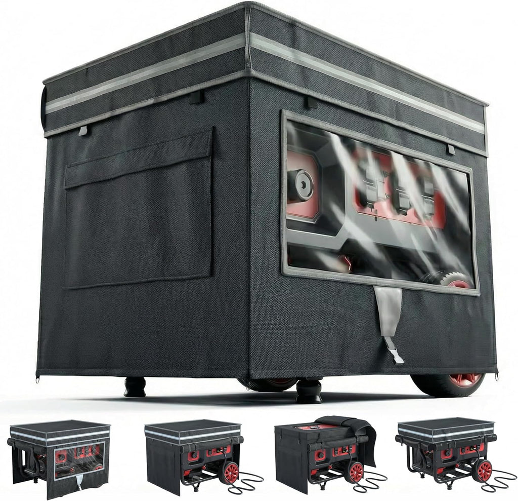 Generator Covers, Generator Covers While Running, 32X24X24 inches, Top Can be Opened, With Tool Bag and Visual