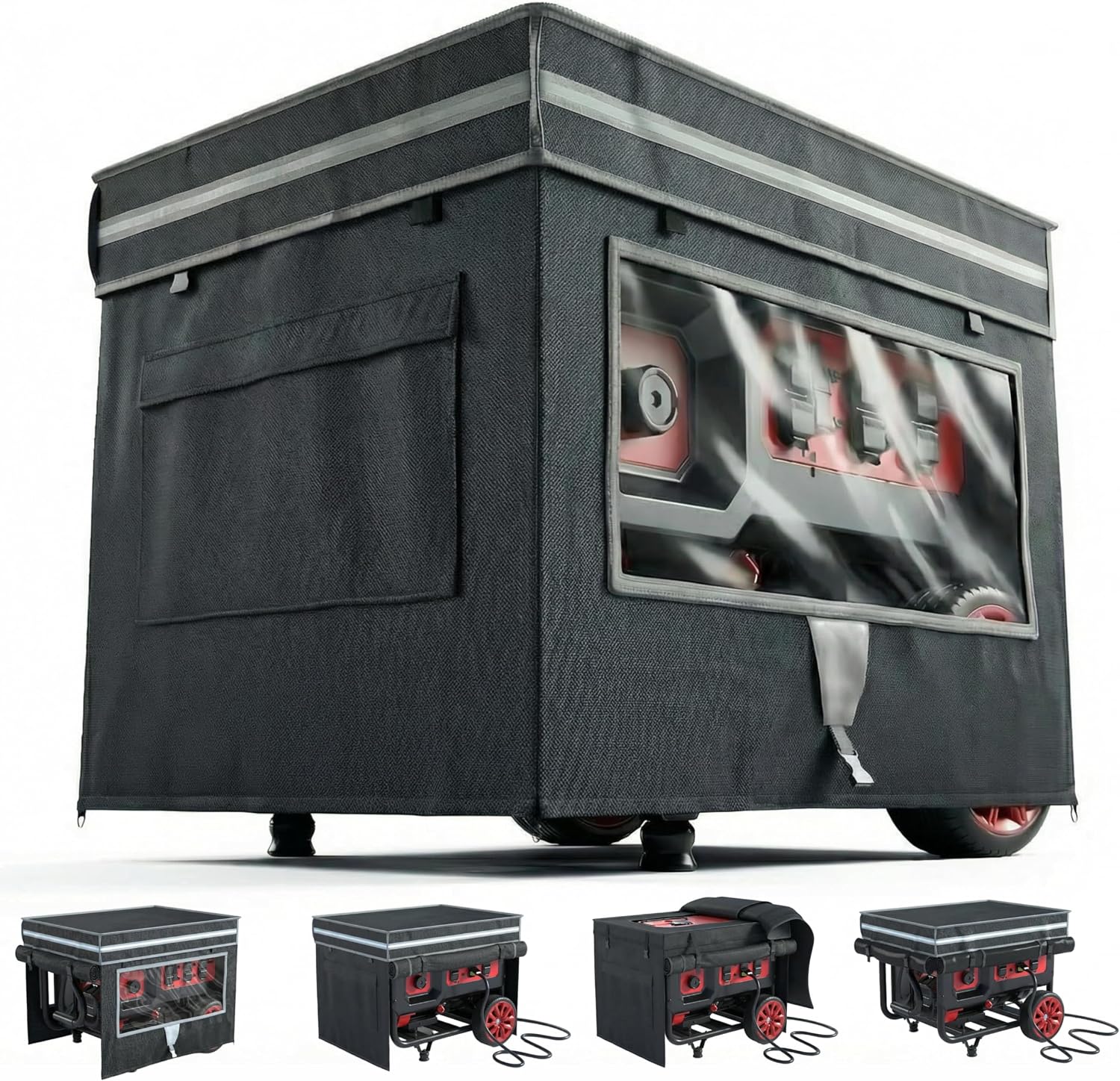 Generator Covers, Generator Covers While Running, 32X24X24 inches, Top Can be Opened, With Tool Bag and Visual