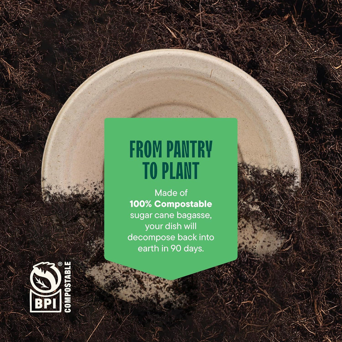 100% Compostable Paper Bowls 16 oz. [1000 Count] Heavy-Duty Soup Bowls - Natural Brown Color Unbleached Bagasse Bowls