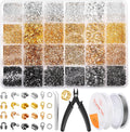 2165 Pcs Crimp Beads for Jewelry Making, Incliding Crimp Bead Covers, Crimp Tubes, Knot Covers, Jump Rings,Wire