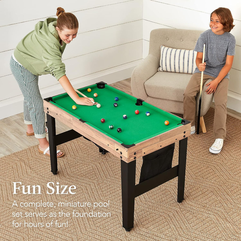 Combo Game Table Set for Home, Game Room, Friends & Family w/Ping Pong, Foosball, Basketball, Air Hockey, Archery