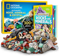 National Geographic Rock Collection Box & Rocks and Minerals Expert Book | Real Gemstones, Crystals & Minerals
