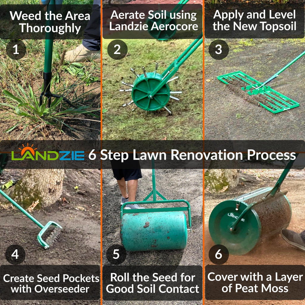 Overseeder Tool, Rotary Cultivator for Grass Seed