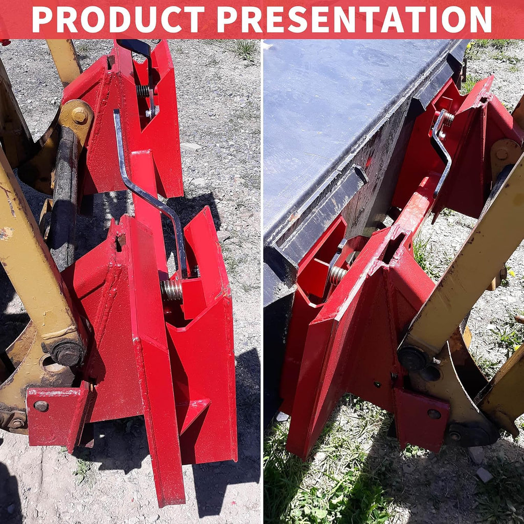 Skid Steer Quick Tach Conversion Adapter | Compatible with Bobtach Kubota Latch Boxes Universal Blank QTA Capacity;