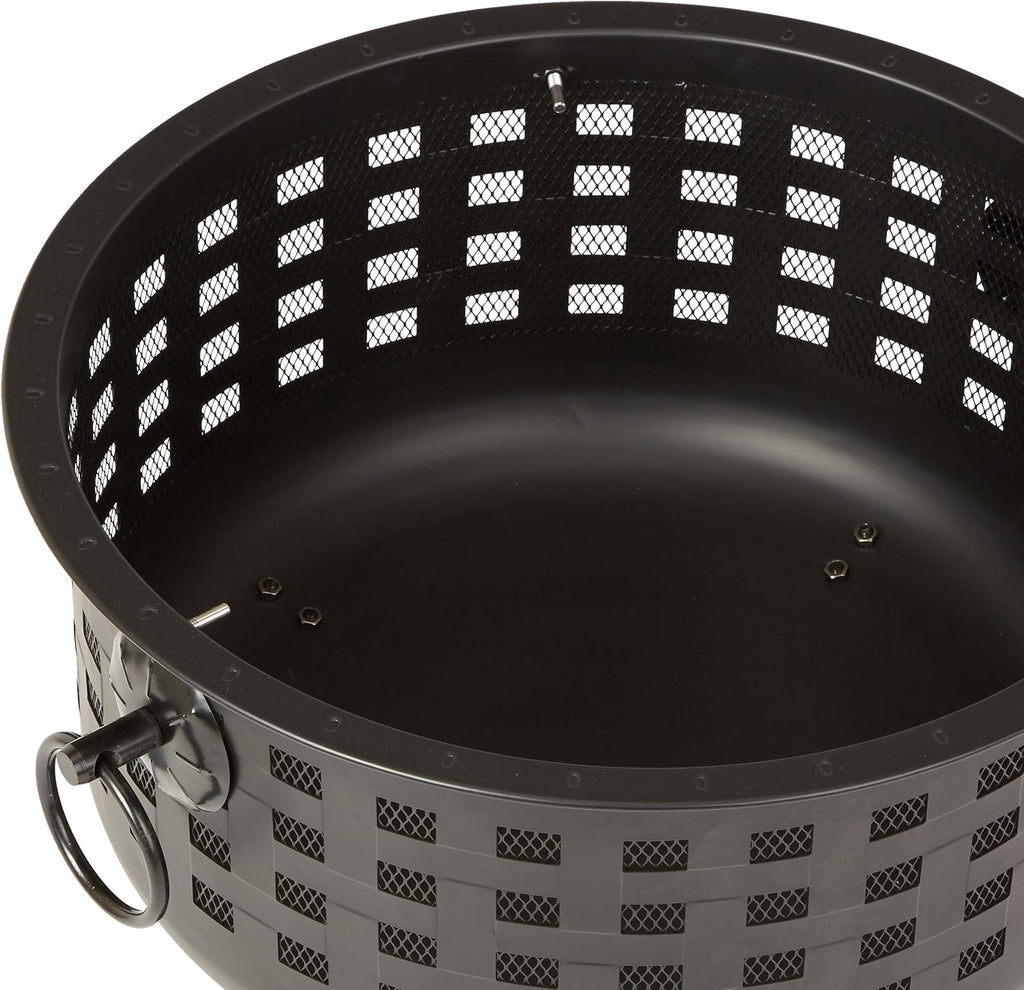 27 inch Steel Round Lattice Fire Pit, Easy to Assemble