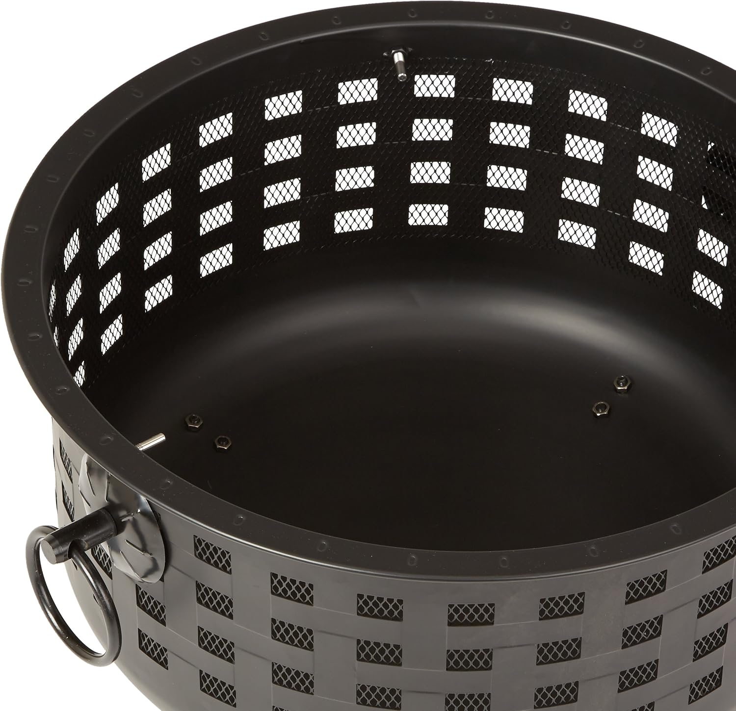 27 inch Steel Round Lattice Fire Pit, Easy to Assemble